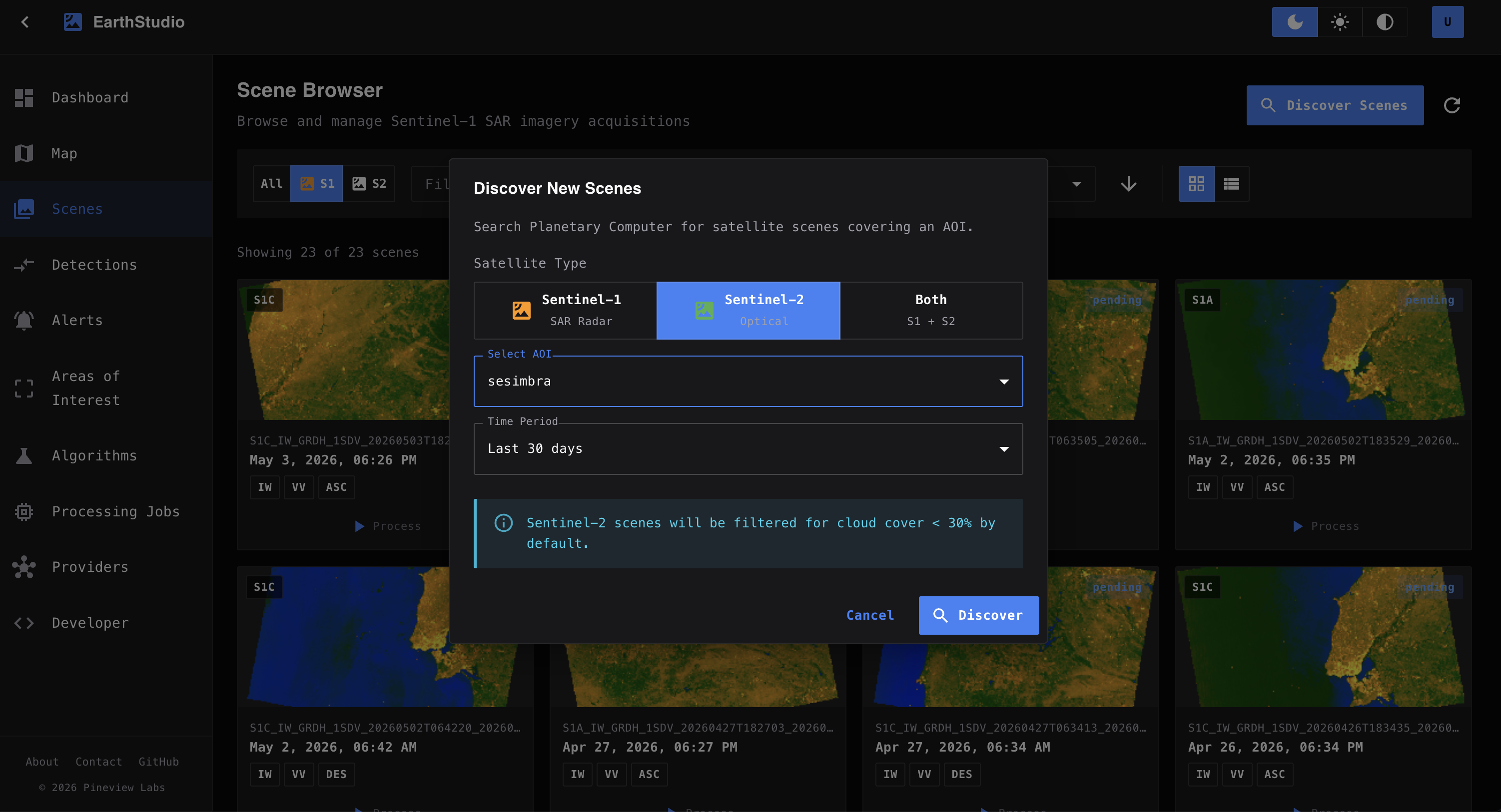 Scenes browser