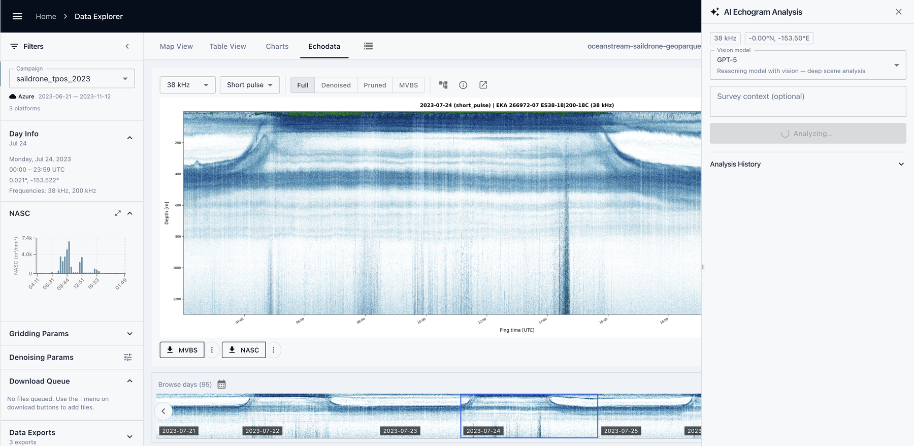 AI echogram analysis