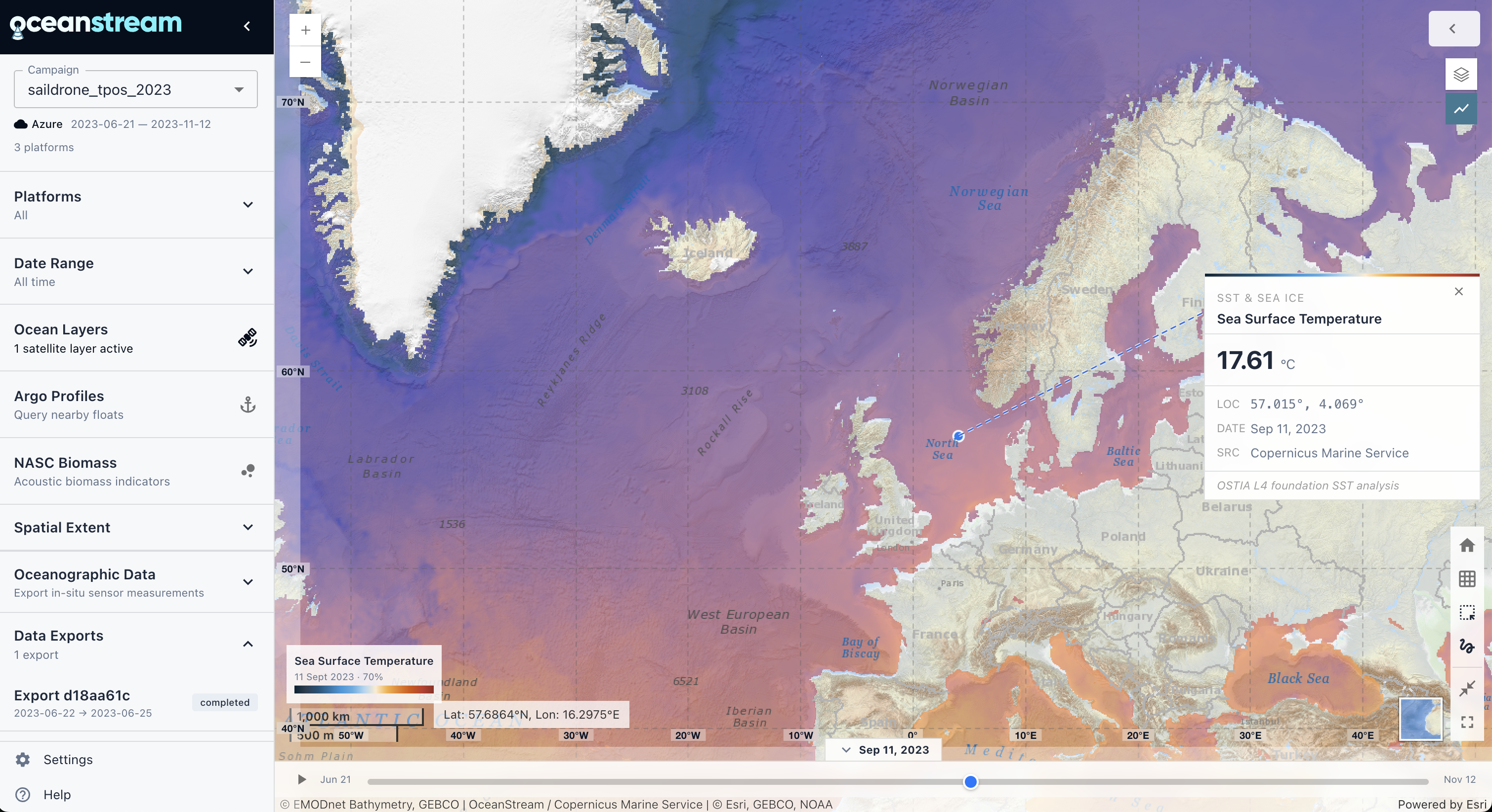 OceanStream web application overview